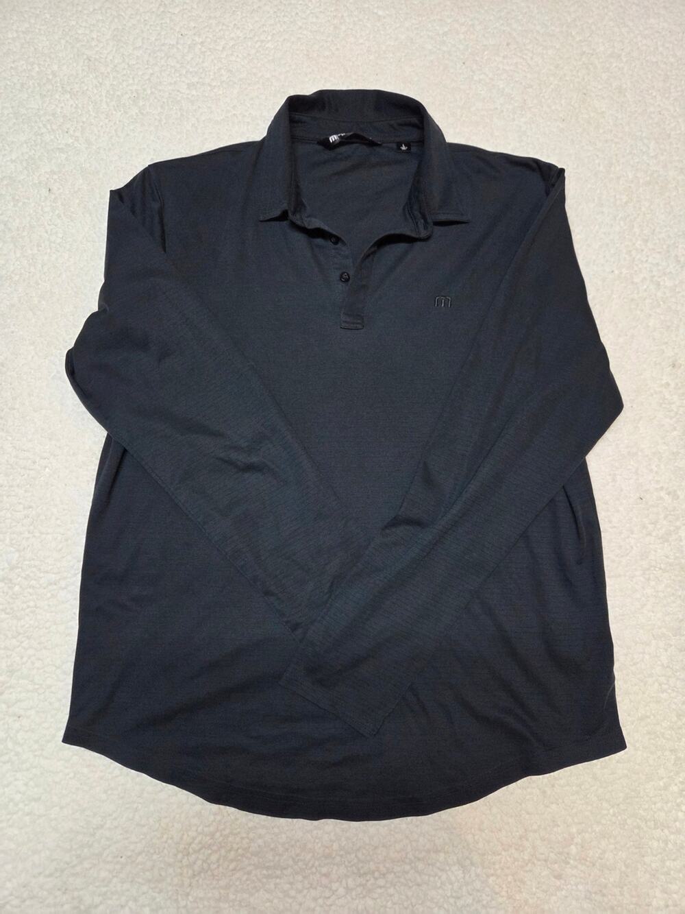 Travis Mathew Men's Long Sleeve Polo - Black